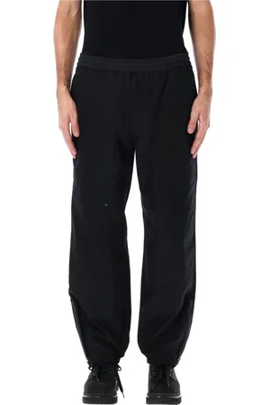 Moncler Bukser, Herre, Sort, S, Bomuld, Sorte Broderede Logo Joggingbukser