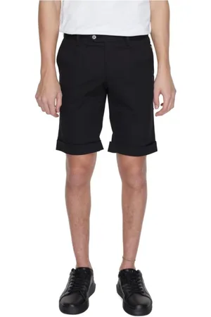 ALVIERO MARTINI 1A CLASSE Shorts, Herre, Sort, L, Bomuld, Stræk bomuld Bermuda shorts