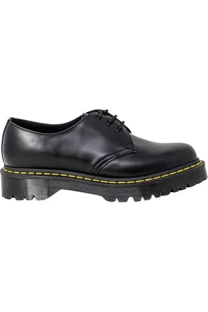 Dr. Martens Sko, Herre, Sort, 36 EU, Læder, Læder Casual Sko Efterår/Vinter Kollektion