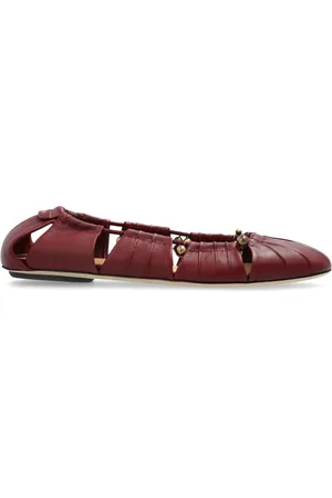 Chloé Sko, Dame, Rød, 35 EU, Uld, Ballet Flats Luna