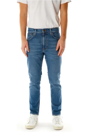 Nudie Jeans Jeans, Herre, Blå, W31 L34, Denim, Slim Tapered Fit Denim Jeans