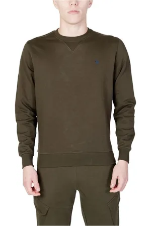 U.S. Polo Assn. Sweathshirts & Hoodies, Herre, Grøn, S, Bomuld, Bomuldshættetrøje efterår/vinterkollektion