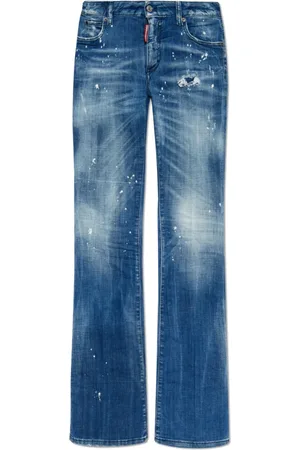 Dsquared2 Jeans, Dame, Blå, 2XS, Bomuld, Jeans Medium Waist Flare