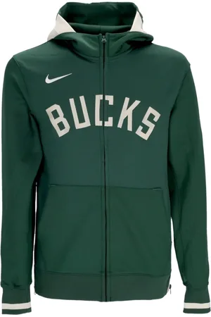 Nike Sweathshirts & Hoodies, Herre, Grøn, L, Uld, Milwaukee Bucks Zip-Hoodie