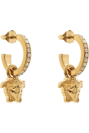 VERSACE Tilbehør, unisex, Gul, ONE SIZE, Uld, Medusa hovedøreringe