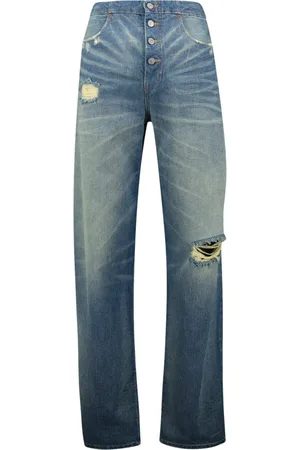 Maison Margiela Jeans, Dame, Blå, W27, Denim, Vintage Blå Denim Jeans