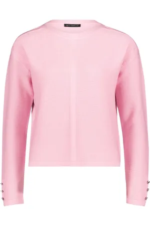 Betty Barclay Strik, Dame, Lyserød, 2XL, Uld, Finstrikket sweater med struktur