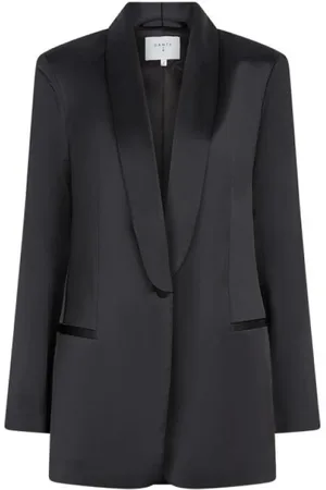 Dante 6 Jakke, Herre, Sort, L, Satin, Elegant Satin Blazer med Moderne Flair