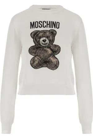 Moschino Strik, Dame, Hvid, M, Hvid Sweater Ex 0494