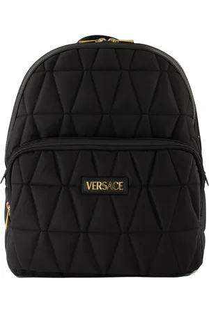 VERSACE Taske, Herre, Sort, ONE SIZE, Nylon, Quiltet Nylon Rygsæk Forår-Sommer 2025