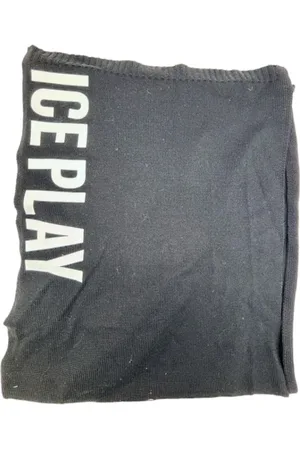 Ice Play Tilbehør, Dame, Sort, ONE SIZE, Uld, Sort Tørklæde, Akryl og Uld Blanding
