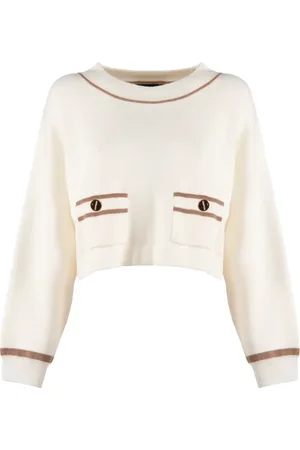 Nenette Strik, Dame, , M, Uld, Ivory Uldblanding Boxy Sweater