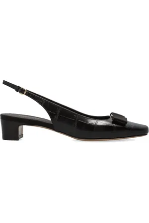 Salvatore Ferragamo Sko, Dame, Brun, 38 1/2 EU, Uld, Hælede sko Rivada