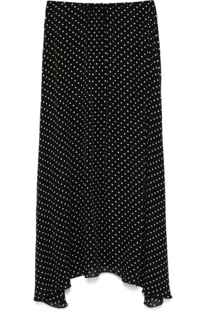 WARDROBE.NYC Nederdel, Dame, Sort, M, Polkaprikket A-formet nederdel