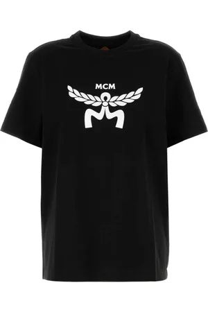 MCM Top, Dame, Sort, M, Bomuld, Klassisk Sort Bomulds T-shirt