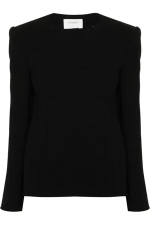 Sportmax Jakke, Dame, Sort, 2XS, Uld, Skræddersyet sort jakke med dartdetaljer