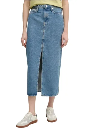Calvin Klein Nederdel, Dame, Blå, W30, Denim, Lyse Denim Nederdele