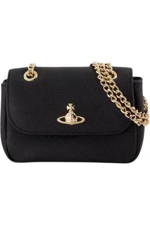 Vivienne Westwood Taske, Dame, Sort, ONE SIZE, Læder, Sort læder crossbody taske