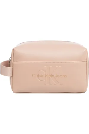 Calvin Klein Taske, Dame, Lyserød, ONE SIZE, Enkel Toilettaske med Lynlås Lukning