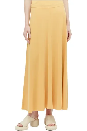 Totême Nederdel, Dame, Gul, L, Stretch-Jersey Maxi Nederdel Panelkonstruktion