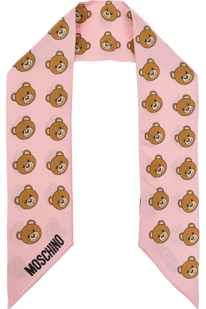 Moschino Tilbehør, unisex, Lyserød, ONE SIZE, Uld, Silketørklæde med logo