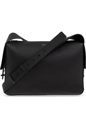 Salvatore Ferragamo Taske, Herre, Sort, ONE SIZE, Uld, Læder Skuldertaske
