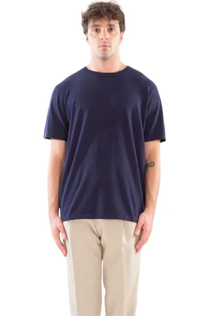 MC2 SAINT BARTH Top, Herre, Blå, M, Cashmere, Cashmere Tee in 61