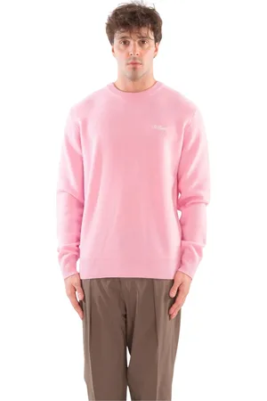 MC2 SAINT BARTH Strik, Herre, Lyserød, 2XL, Lambswool Sweater i Regent Stil