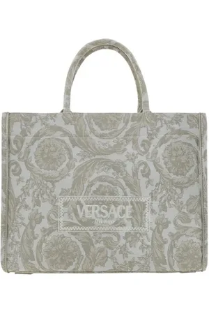 VERSACE Taske, Dame, , ONE SIZE, Bomuld, Barocco Print Athena Håndtaske med Monogram