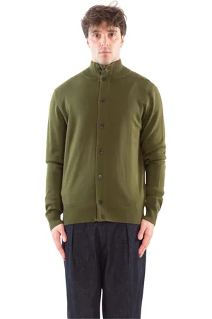 MC2 SAINT BARTH Strik, Herre, Grøn, XL, Let Merino Cardigan