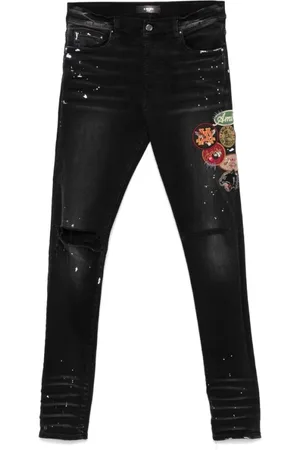 AMIRI Jeans, Herre, Sort, W30, Sort Klassiske Knapp Fly Jeans