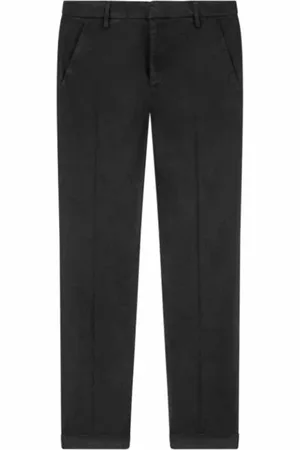 Dondup Bukser, Herre, Sort, W32, Bomuld, Slim Chino Bukser med Stretch Gabardine