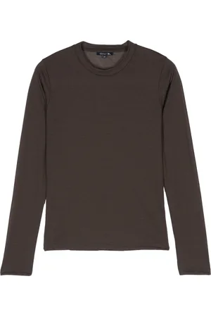 Soeur Top, Dame, Brun, S, Uld, Kul Hvid Stilfuld Bluse
