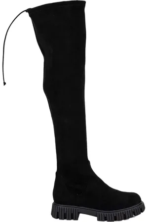 BALDININI Sko, Dame, Sort, 38 EU, Suede, Suede Knæhøje Støvler