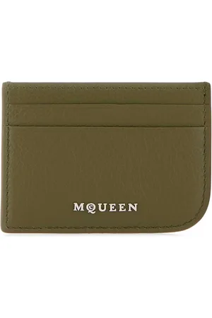 Alexander McQueen Tilbehør, Herre, Grøn, ONE SIZE, Læder, Grøn Læderkortholder