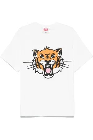 Kenzo Top, Herre, Hvid, L, Hvid Crew Neck Unisex T-shirt