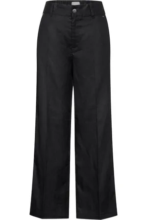 Street one Bukser, Dame, Sort, XL L30, Linned, Sort Linned Palazzo Bukser