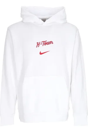 Nike Sweathshirts & Hoodies, Herre, Hvid, XL, Bomuld, Houston Rockets Club Hoodie Hvid