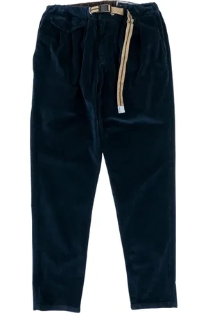 White Sand Bukser, Herre, Blå, 3XL, Uld, Moderne Corduroy Bukser med Dobbelt Plissé