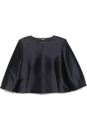Alberta Ferretti Jakke, Dame, Blå, XL, Uld, Navy Jakke med Krog Lukning