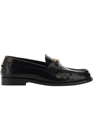 VERSACE Sko, Dame, Sort, 41 EU, Læder, Læderloafer med Medusa-plakette