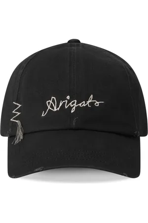 Axel Arigato Tilbehør, unisex, Sort, ONE SIZE, Bomuld, Seam Distressed Cap