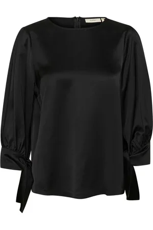 INWEAR Bluser & Skjorter, Dame, Sort, 2XS, Elegant sort bluse med 3/4 ærmer