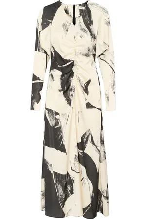 INWEAR Kjole, Dame, Hvid, M, Neutral Art Langærmet Kjole