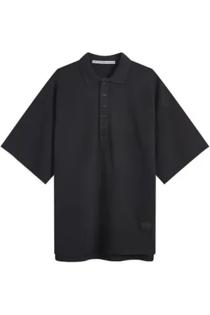 Alexander Wang Top, Dame, Sort, S, Bomuld, Oversized Polo Tee med Dome Logo