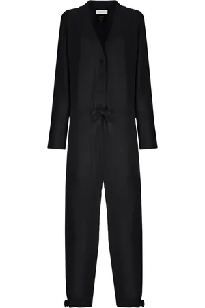 LANEUS Jumpsuits & Playsuits, Dame, Sort, XS, Uld, Tuta Scollo V I Uld Og Angora