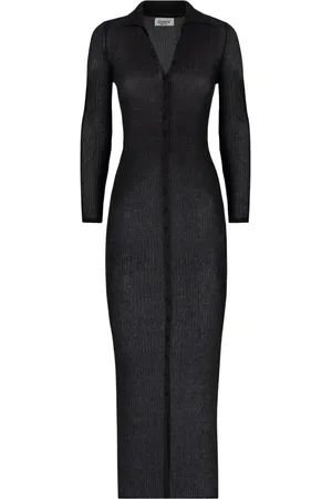 LANEUS Kjole, Dame, Sort, XS, Lang Kjole Polo I Lurex