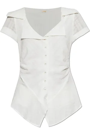 Cult Gaia Bluser & Skjorter, Dame, Hvid, L, Bomuld, Top Shallie