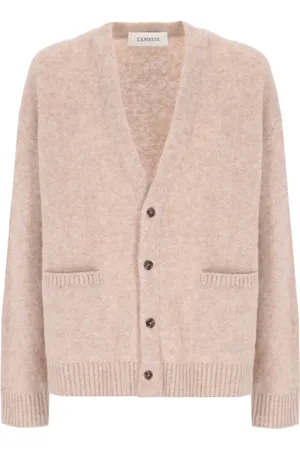 LANEUS Strik, Herre, Lyserød, M, Uld, Cardigan I Baby Alpaca
