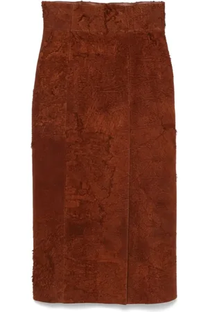 Alexander McQueen Nederdel, Dame, Brun, S, Brun Nederdel med Frontslids